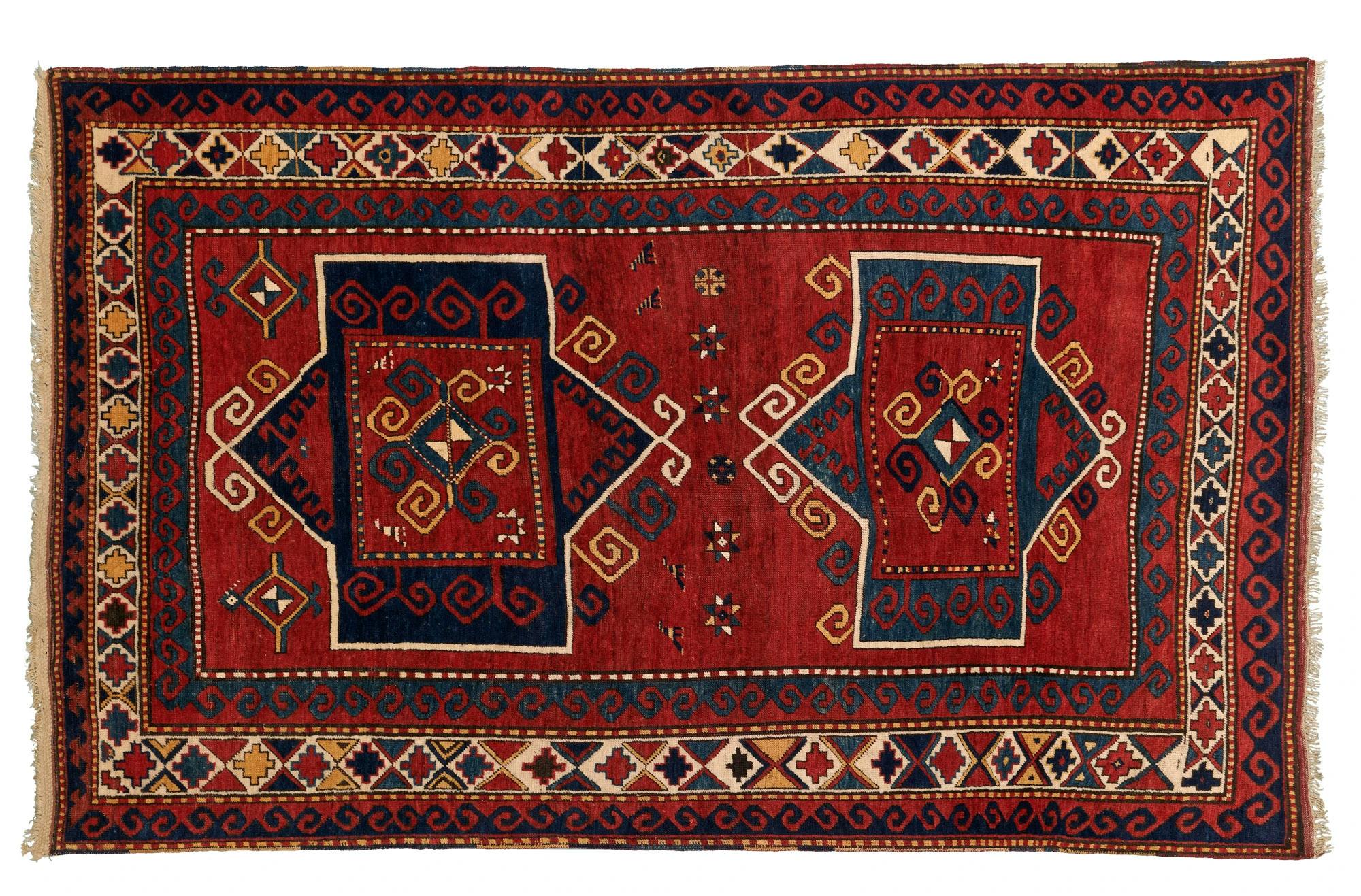 Fachralou Kasak Teppich aus Georgien 250x162 cm, um 1920 (Einzelansicht)